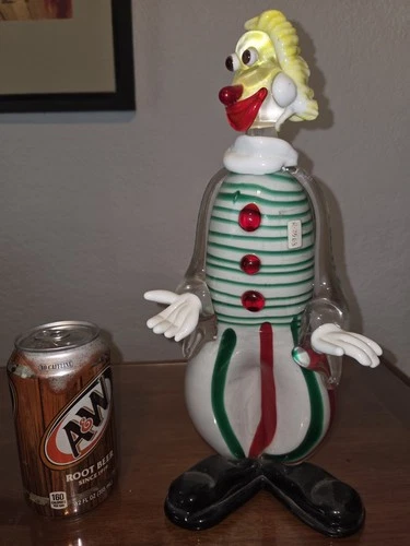murano glass clown figurine