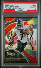 Bijan Robinson NFL Select Tie Dye PSA 10 First on Print! 1/25