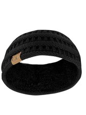 C.C Soft Stretch Winter Warm Cable Knit Fuzzy Lined Ear Warmer Headband,...