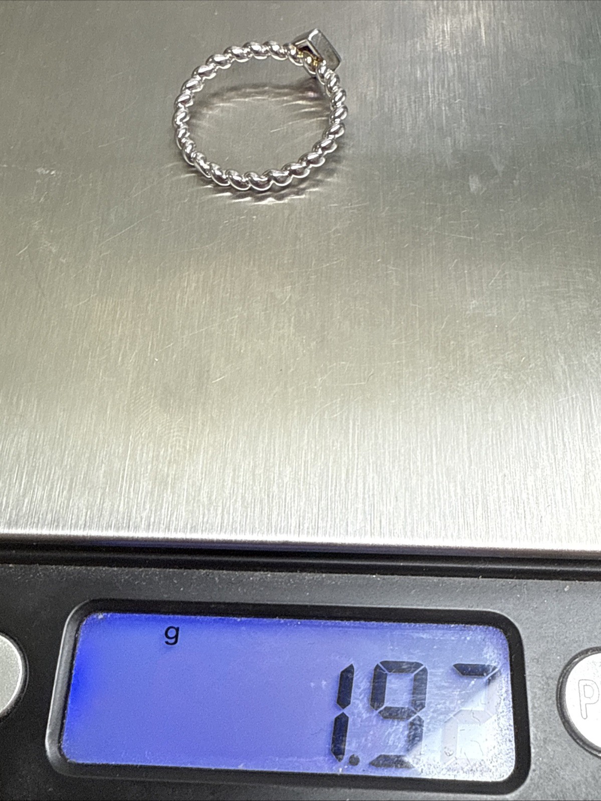 Amethyst Sterling Silver Stack Ring Size 6.25 - image 7