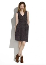Madewell Burgundy Knit Twill Terrace Sleeveless Dress - Size - Medium