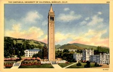The Campanile at the University of California, Berkeley, stands Postcard