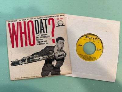 LEROY ANTHONY Who Dat? Great Boogie Jazz Band 45 EP-EPIC #EG 7097-Baritone Sax
