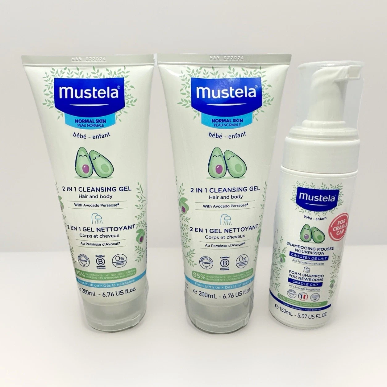 Set of 3 - Mustela Baby Cleansing Gel + Shampooing Mousse
Opens in a new window or tab