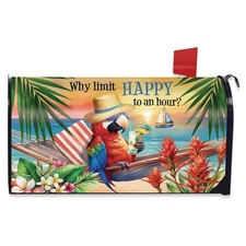 Briarwood Lane Happy Hour Parrott Mailbox Cover