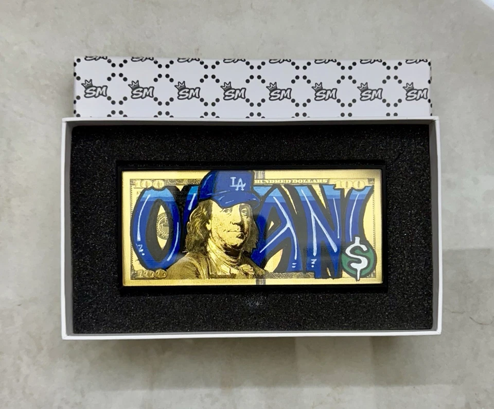 Shohei Ohtani “ GOLD PLATED “ Money Art Front And Back Custom Designs - Image 3 of 4