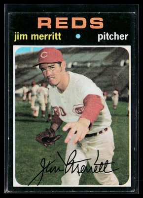 1971 Topps SET-BREAK #420 Jim Merritt EX or Better, (HUCK'S)