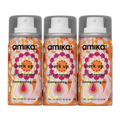 AMIKA PERK UP TALC-FREE DRY SHAMPOO (.75OZ/33ML) TRAVEL SIZE SET OF 3X
