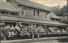 COONOOR INDIA Railroad Train Station Depot Antique Postcard