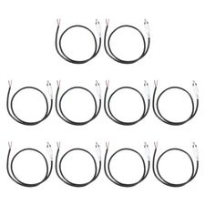 1.6FT RCA to Bare Wire Speaker Cable, White RCA Male Plug, Pack of 10