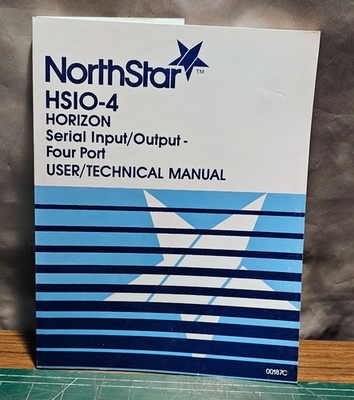 #ad North Star HSIO 4 Horizon Serial I O 4 Port User Technical Manual 00187C $30.00