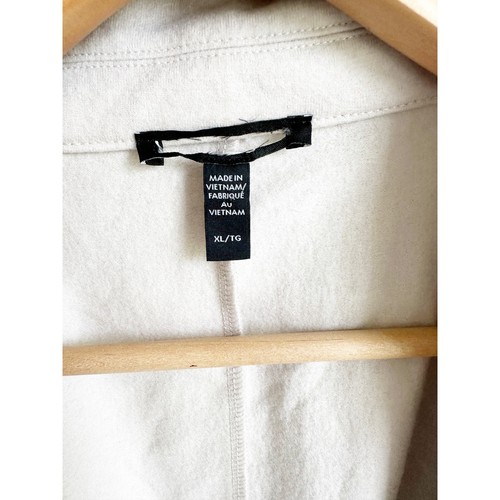 NWOT Eileen Fisher Wool Open Cardigan Blazer Jacket Ivory XL - Picture 3 of 5