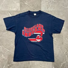 90s Vintage Cleveland Indians Graphic Tee Mens Large Wahoo Made in USA