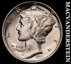 1944 Mercury Dime- Silver- Choice Gem Brilliant Uncirculated Luster #J7376