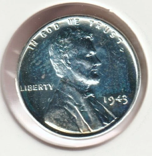 1943 WWII Lincoln Wheat Steel Penny Collectible US Collection Very Good War Coin
