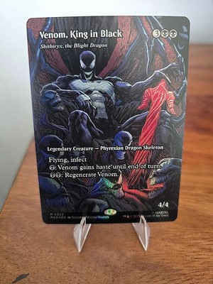 Venom King In Black 0022 Borderless Spider Man MTG Magic The Gathering Card Foil