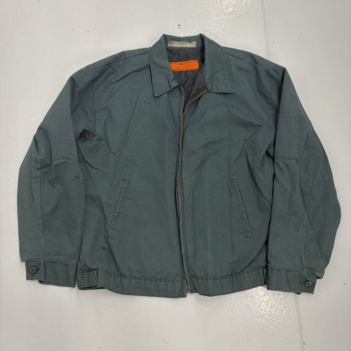 Vintage 70s Red Kap Green Canvas Workwear Mechanics Jacket 1970s True Vintage