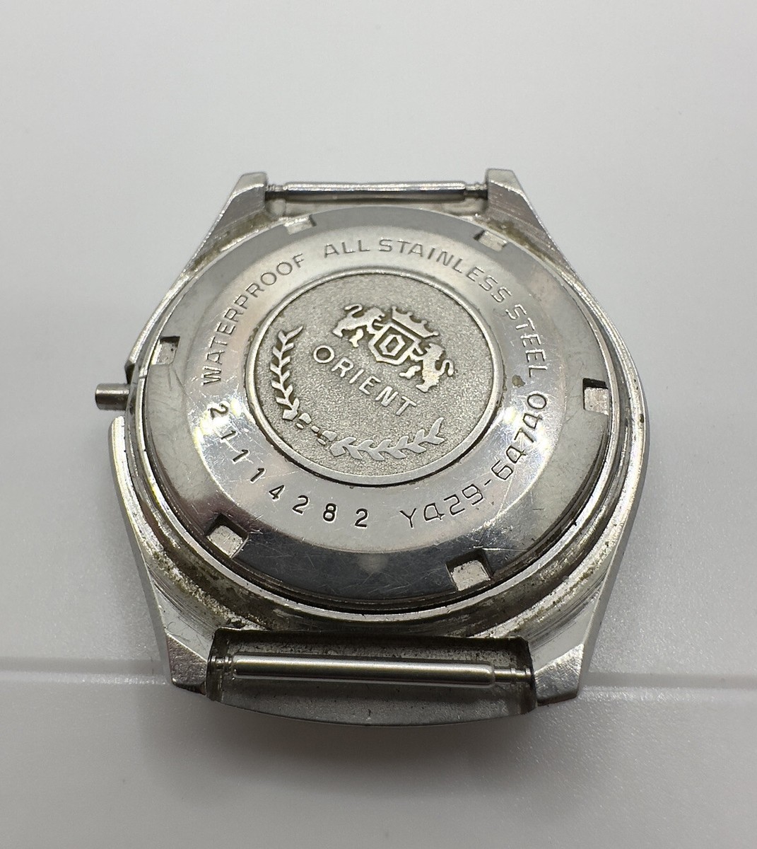 サファイア風防 ケース研磨 ORIENT Y429 緑文字盤 Original Vintage Orient Automatic Y429-64740 Watch Case | eBay