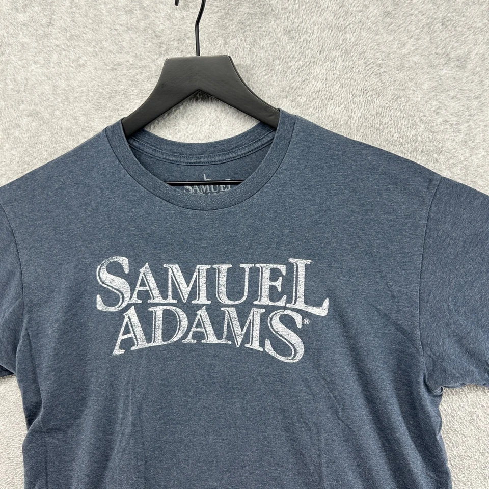 Camiseta Samuel Adams Adulto Talla Grande Azul Manga Corta Deletrea Love Beer Foto 4 de 4