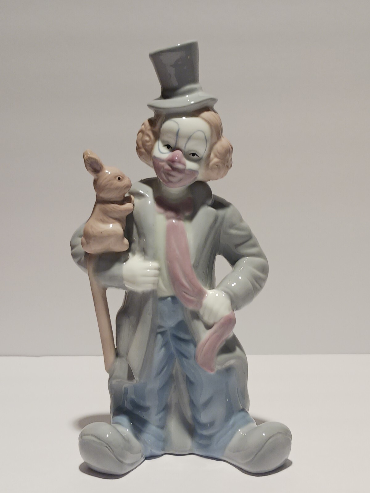 Vintage Porcelain HOBO CLOWN with Bunny Rabbit Figurine - Lladro Style ...