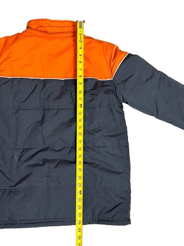 VTG Nike Reversible Winter Charcoal Orange/Cream Hooded Jacket Youth XL 18/20 - Picture 5 of 11