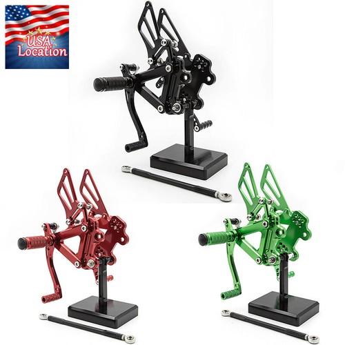 Pedales trasero reposapiés CNC reposapiés para Kawasaki ZZR600 2005 2006 2007 2008 CNC EE. UU. - Imagen 3 de 15
