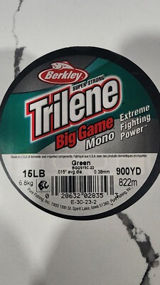 NEW BERKLEY TRILENE BIG GAME MONO 900 YD GREEN 15LB FISHING LINE