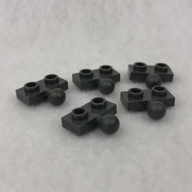 LEGO 14417 Dark Bluish Gray Plate, Modified 1 x 2 with Tow Ball on Side (x5)