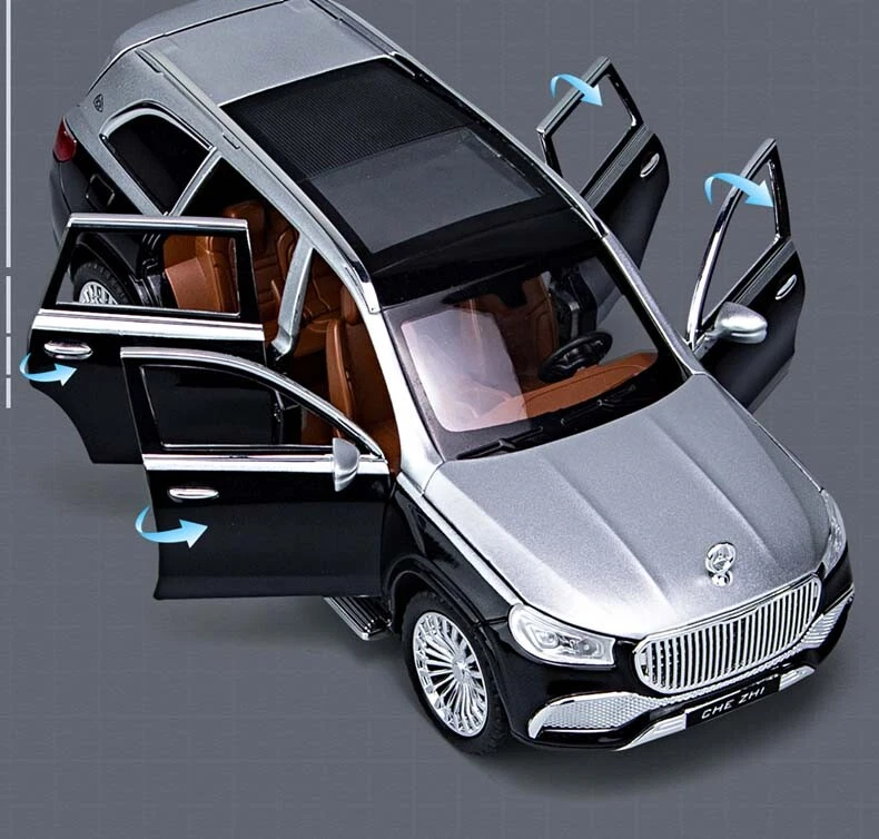 1:24 Maybach GLS GLS600 Alloy Luxy Car Model Diecasts Metal Toy Vehicle Toy Gift - Image 2 of 4