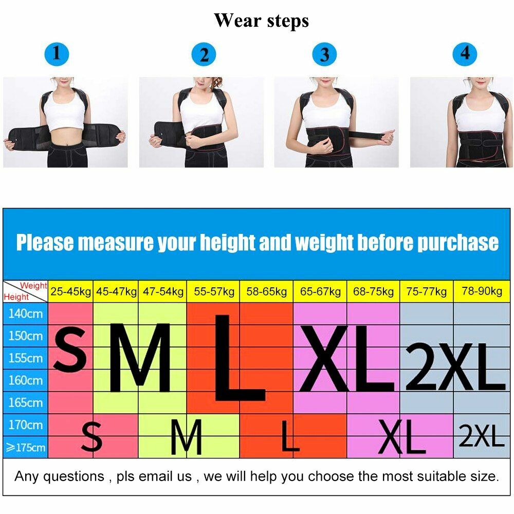 Perfect Posture Corrector Strap Back Neck Shoulder Support Brace Provide Lumbar Ebay