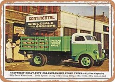 Metal Sign - 1940 Chevy Coe Stake Truck Vintage Ad
