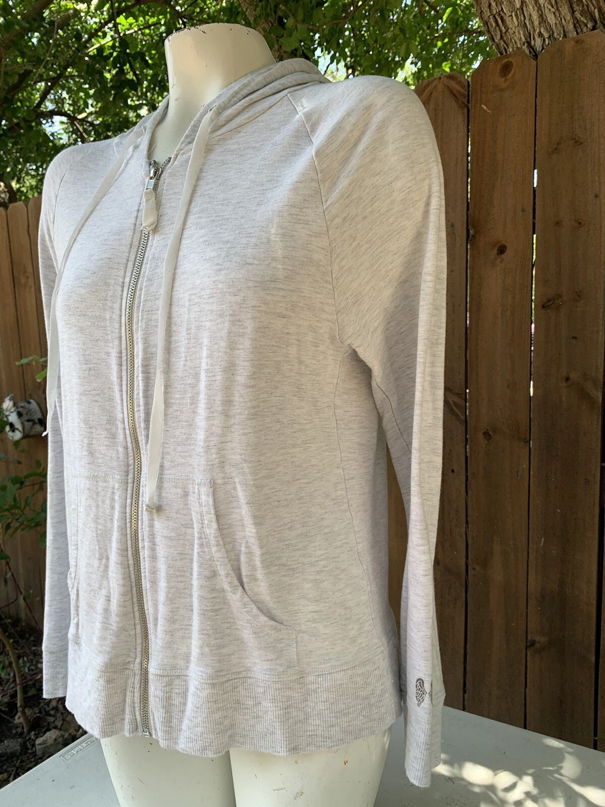 UNDERCOVER Felpa con cappuccio e zip Victoria's Secret Angel strass taglia large.