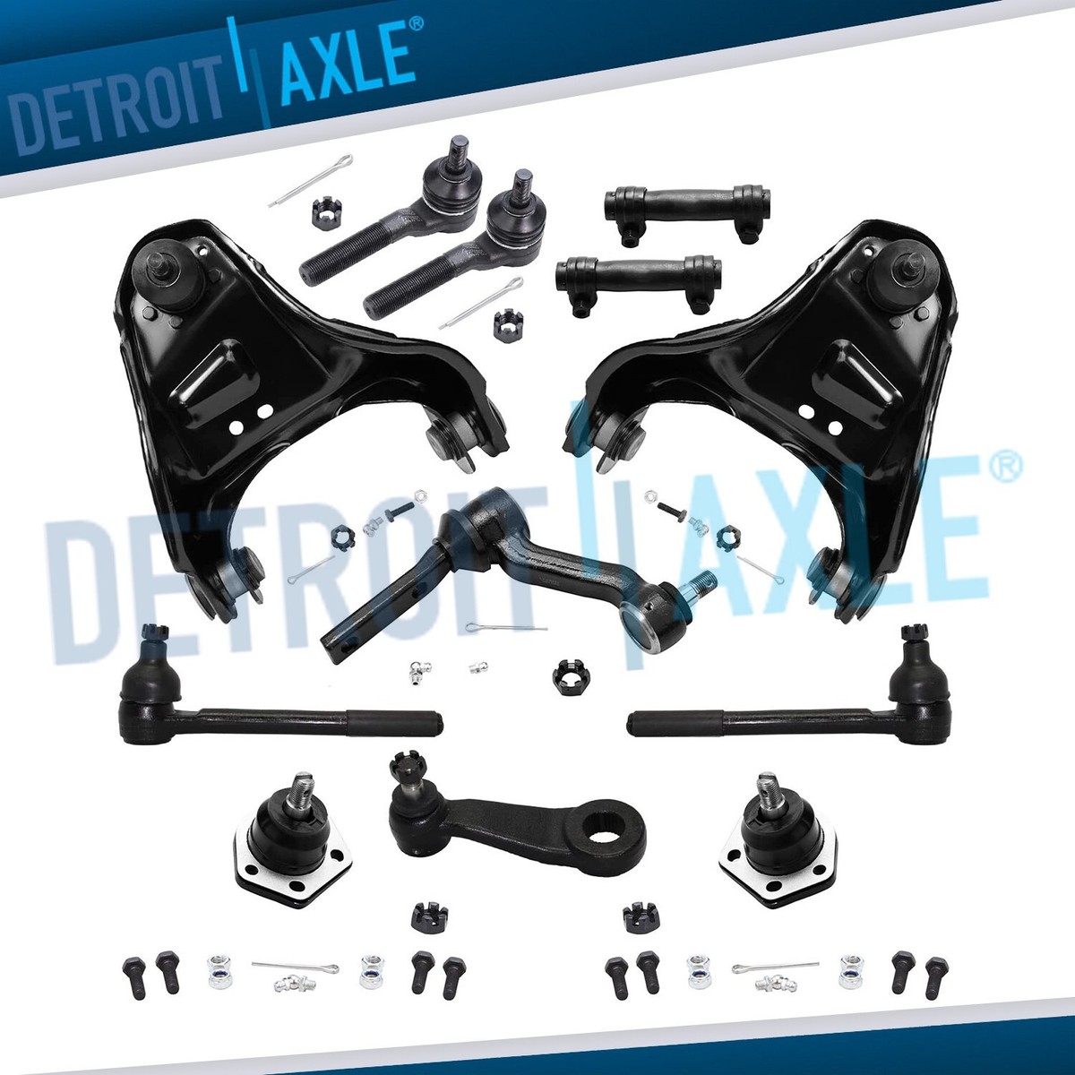 4WD Front Upper Control Arms Outer Tierods Kit for Chevy S10  