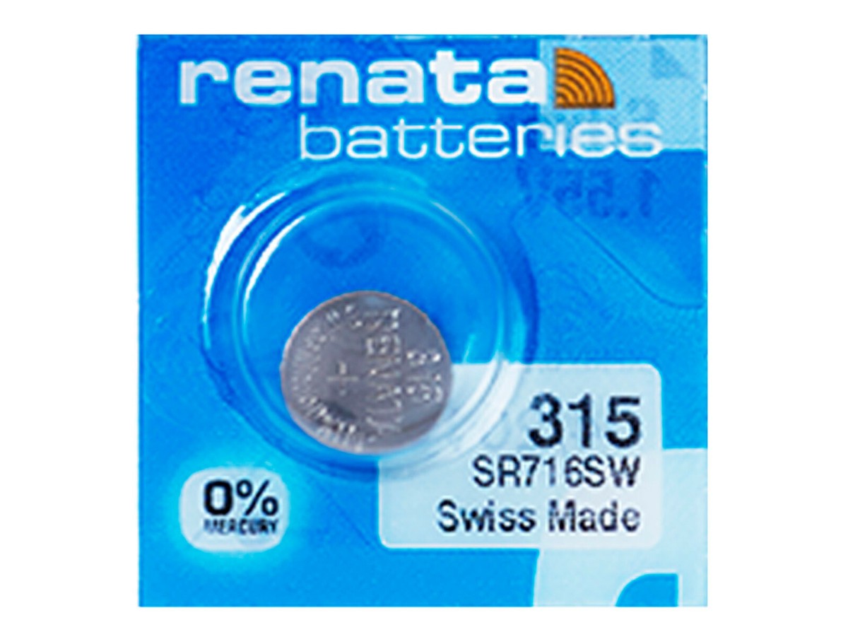 RENATA Set Di 5 Batterie A Bottone Argento Ossido 315/SR716 SW 0% Mercurio 1,55 V - Foto 9