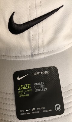 Nike NSW “Heritage 86” Golf Hat Gray Leather Strapback CU9890-025 