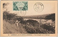 SENEGAL - POSTAL HISTORY: COLONIAL EXPO stamp on POSTCARD: M'BOUR 1934