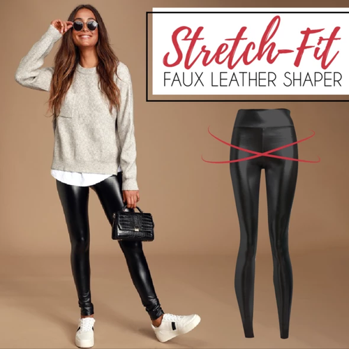 Stretch-Fit Faux Leather Shaper PU High 