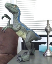 Huge 3.5 ft Toy Dinosaur Extra Large Kids Jurassic Park Velociraptor Play Figure