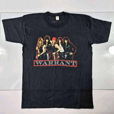 WARRANT 1989 ヴィンテージ バンドTシャツ XL Vintage WARRANT Shirt Mens XL 80s Metal Full Band Members Single