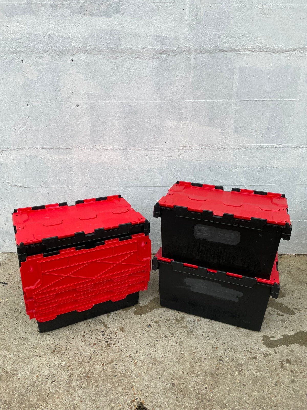 6 X 90ltr EXTRA LARGE Heavy Duty Plastic Storage Tote Boxes 710 x 460 x