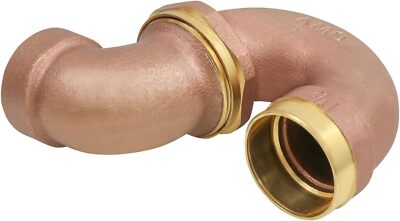 Cast Brass DWV P-Trap 2'' C x 2'' C for Drain, Waste and Vent Systems