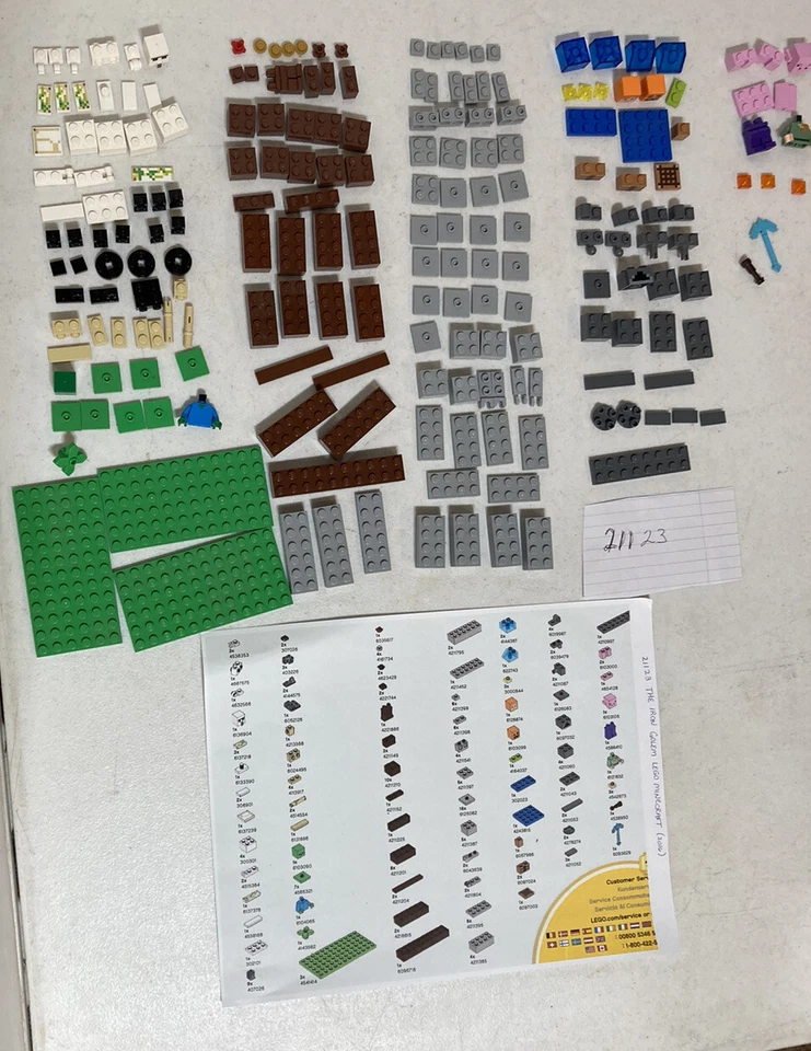 lego minecraft 21123 the iron golem complete pieces with instruction manual - Image 4 of 4