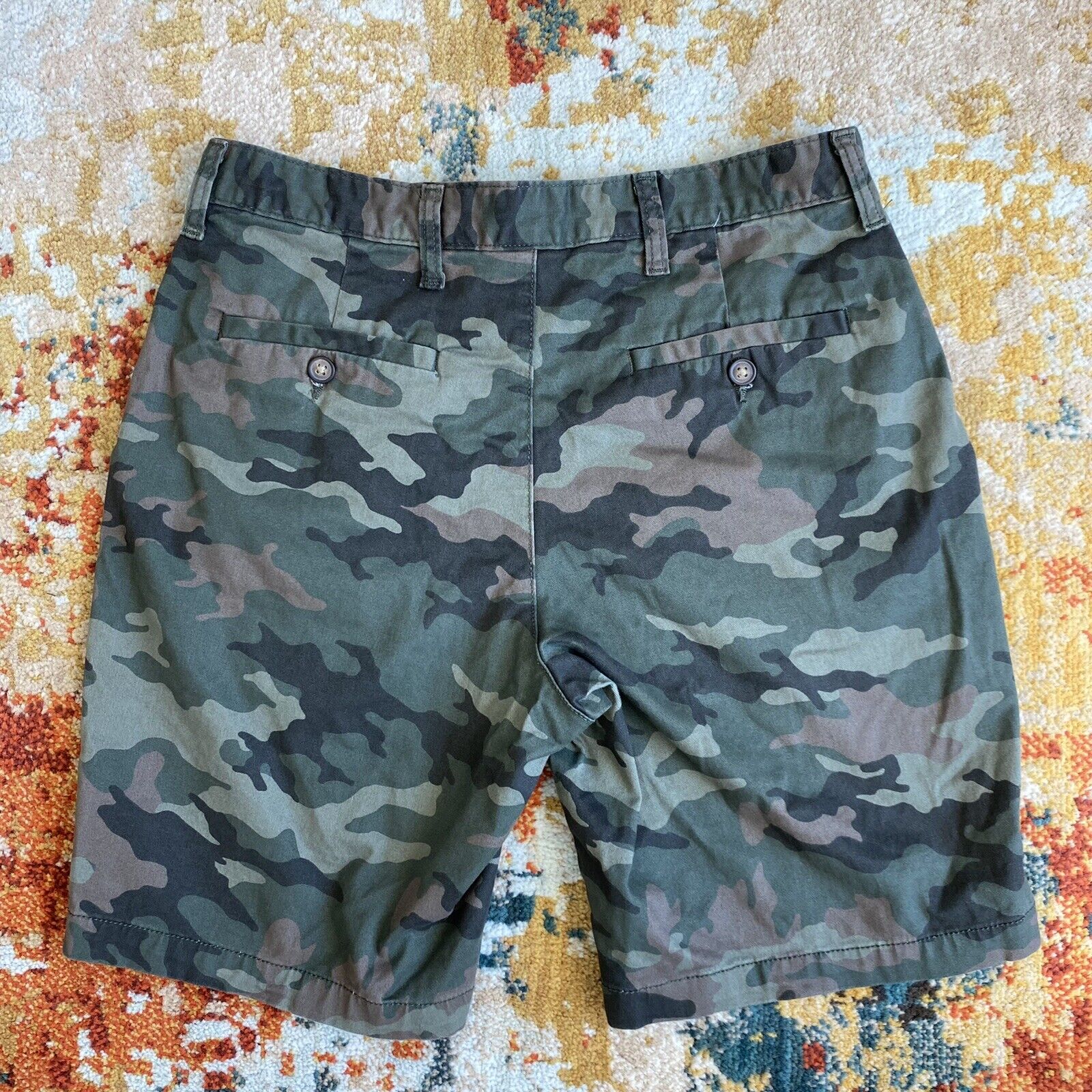 George Camouflage Shorts Size 30 Chino Green Camo… - image 2