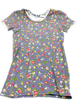 Dolce & Gabbana D&G Junior Girl Lace Floral Blouse Top Rose Pink Grey Size 12 
