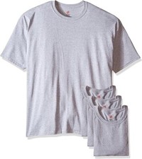 Mens Hanes Ecosmart Light Steel Cotton Short Sleeve T-Shirt 4-Pack Size M NWT
