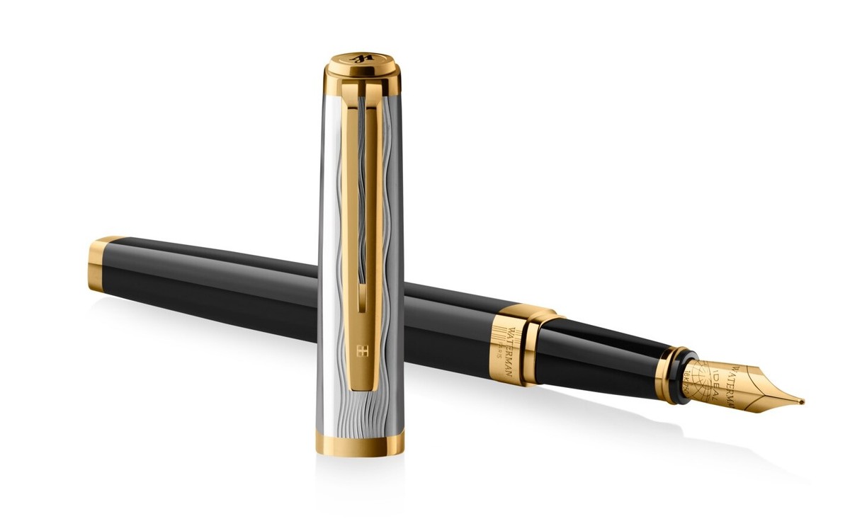 Waterman Exception Black Lacquer GT Fountain Pen F | eBay