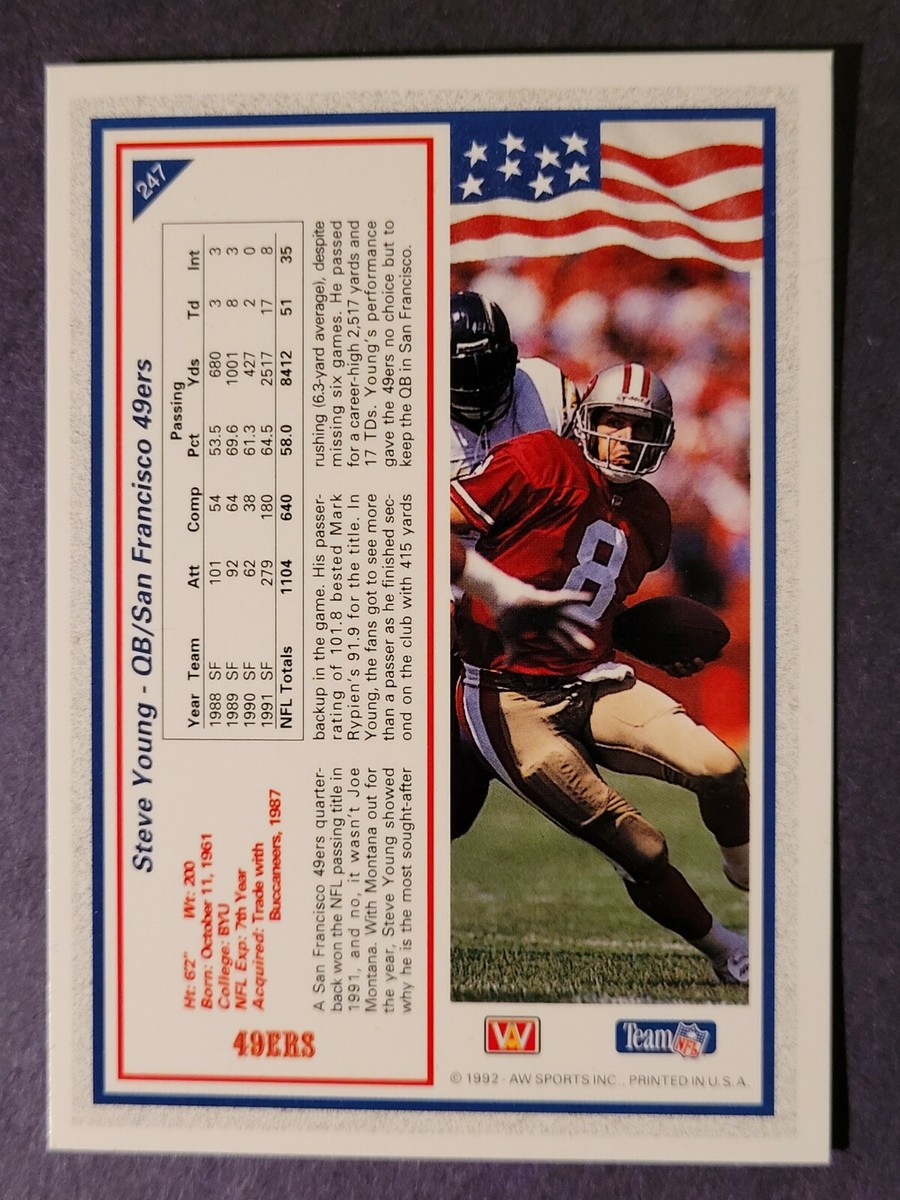 DEAD STOCK NFL 90s 当時物　49ers　スティーグヤング　額 Amazon.com: 1991 Pacific Football #470 Steve Young San