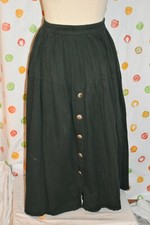 Vintage 1990's ON THE VERGE Women's Large Green Skirt BOHO western EUC USA