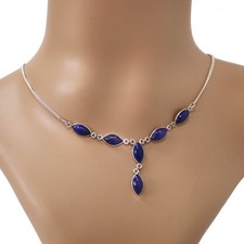 Lapis Lazuli Choker Lapis Lazuli Necklace Silver 925 Sterling Silver ts