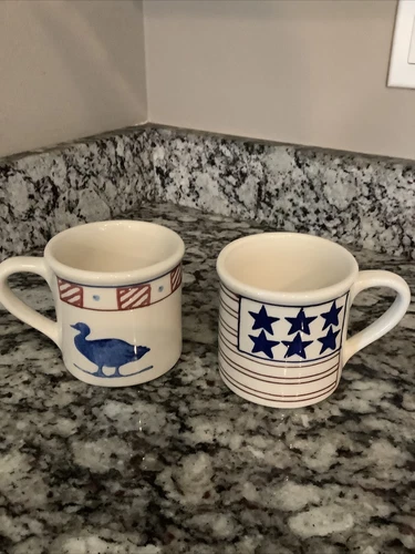 Pair of hartstone  pottery mugs new never used
